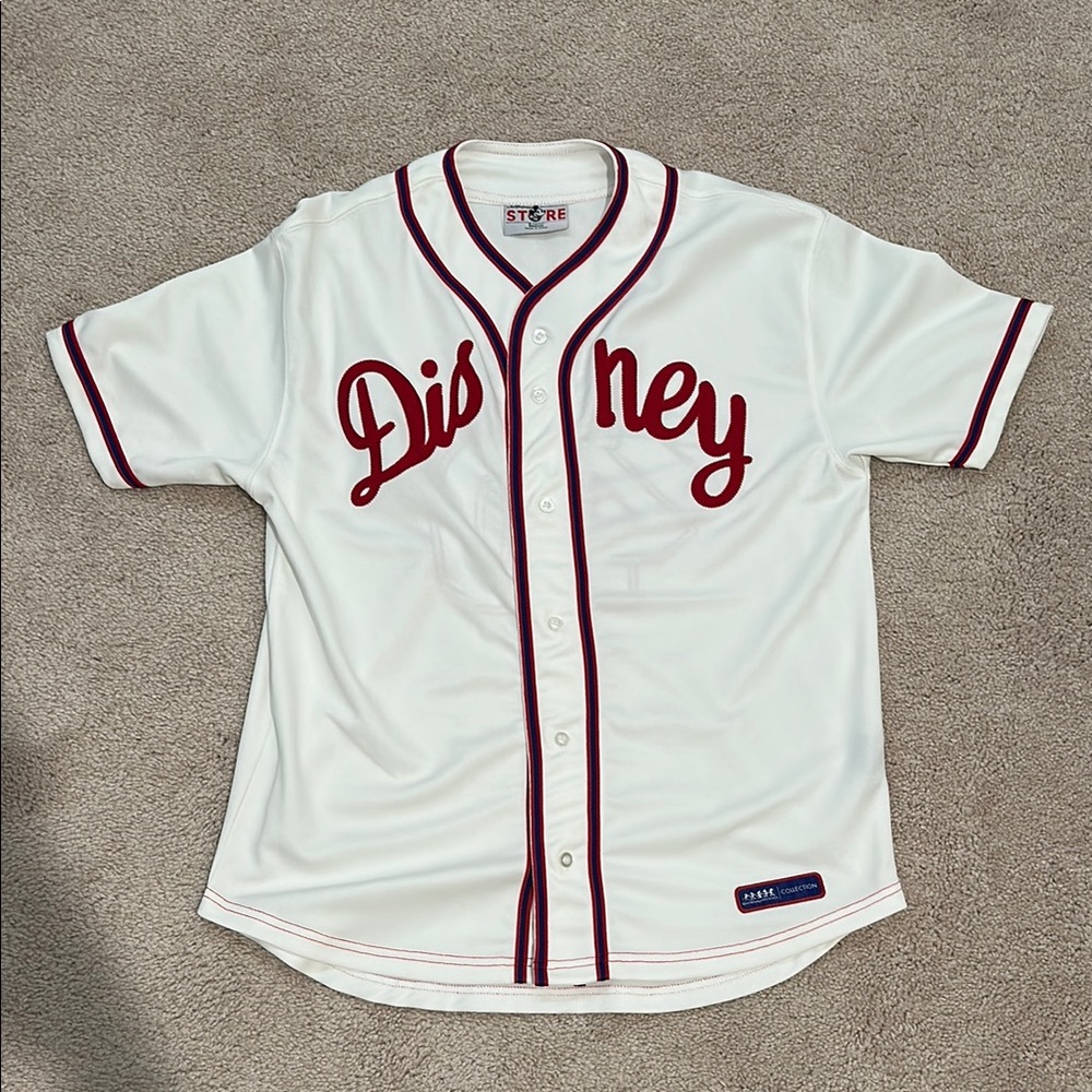 Disney White and Red Baseball Jersey